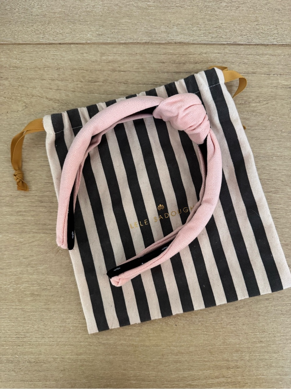 Lele Sadoughi Pink Knotted Headband